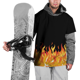 Накидка на куртку 3D с принтом ОГОНЬ И НИЧЕГО ЛИШНЕГО в Курске, 100% полиэстер |  | blaze | cs go | csgo | блазе | блейз | вектор | кс го | ксго | на черном фоне | нечего лишнего | огонь | пламя | языки пламени