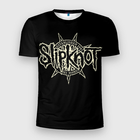 Мужская футболка 3D Slim с принтом Slipknot 1995 в Курске, 100% полиэстер с улучшенными характеристиками | приталенный силуэт, круглая горловина, широкие плечи, сужается к линии бедра | metal | music | rock | slipknot | логотип | металл | музыка | надпись | пентаграмма | рок | слипкнот | узор | цифры