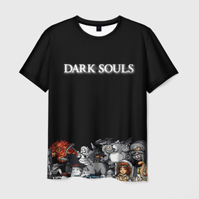 Мужская футболка 3D с принтом 8bit Dark Souls в Екатеринбурге, 100% полиэфир | прямой крой, круглый вырез горловины, длина до линии бедер | dark souls | lfhr cjekc | вфкл ыщгды | дарк соулс | темная душа | черная душа