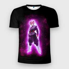 Мужская футболка 3D Slim с принтом Goku super saiyan в Курске, 100% полиэстер с улучшенными характеристиками | приталенный силуэт, круглая горловина, широкие плечи, сужается к линии бедра | аниме | герой | гоку | драгон болл | супер стадия