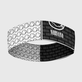 Повязка на голову 3D с принтом NIRVANA   НИРВАНА ,  |  | cobain | kurt | lithium | logo | music | nirvana | nirwana | rock | smile | кобейн | курт | лого | логотип | музыка | нирвана | рок | смайл | смайлик | улыбка