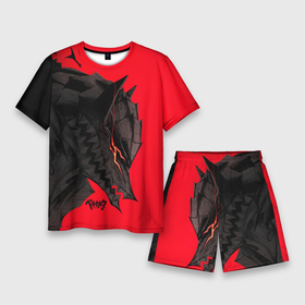 Мужской костюм с шортами 3D с принтом Берсерк черный дракон в Петрозаводске,  |  | anime | anime berserk | berserk | knight | manga | аниме | аниме берсерк | берсерк | клеймо | манга | рыцарь | япония