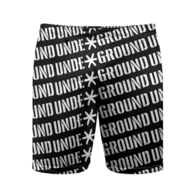 Мужские шорты спортивные с принтом UNDERGROUND в Тюмени,  |  | under | underground | андер | молодежное | пестрое | рэп | улица | хайп | хип хоп