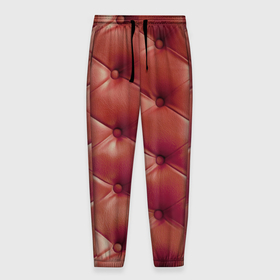 Мужские брюки 3D с принтом Диванчик в Санкт-Петербурге, 100% полиэстер | манжеты по низу, эластичный пояс регулируется шнурком, по бокам два кармана без застежек, внутренняя часть кармана из мелкой сетки | диванная обивка | кожа | обивка из кожи | текстура