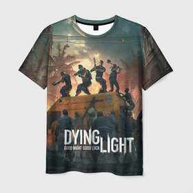 Мужская футболка 3D с принтом Dying Light в Тюмени, 100% полиэфир | прямой крой, круглый вырез горловины, длина до линии бедер | dying light | dying light 2 | game | games | zomby | апокалипсис | даинг лайт | два | дуинг лайт | зомби | зомби апокалипсис | игра | игры