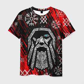 Мужская футболка 3D с принтом БОГ ОДИН СИВОЛИКА в Новосибирске, 100% полиэфир | прямой крой, круглый вырез горловины, длина до линии бедер | slav | бог один | восточные славяне | оберег | один | русь | символика | славяне | славянская символика.