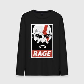 Мужской лонгслив хлопок с принтом Rage Kratos в Санкт-Петербурге, 100% хлопок |  | gad of war | game | games | god of war | god of wor | атрей | атрэй | бог войны | игра | игры | кратос