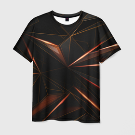 Мужская футболка 3D с принтом Геометрическая Абстракция в Кировске, 100% полиэфир | прямой крой, круглый вырез горловины, длина до линии бедер | абстракция | геометрическая абстракция | геометрия | линии | полосы | техно