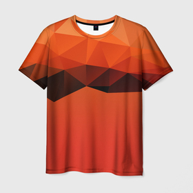 Мужская футболка 3D с принтом Геометрические облака в Кировске, 100% полиэфир | прямой крой, круглый вырез горловины, длина до линии бедер | абстракция | геометрия | минимализм | небо | рисунок