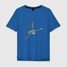 Мужская футболка хлопок Oversize с принтом Утка в Кировске, 100% хлопок | свободный крой, круглый ворот, “спинка” длиннее передней части | гуси | крылья | птица | птицы | утка | утки