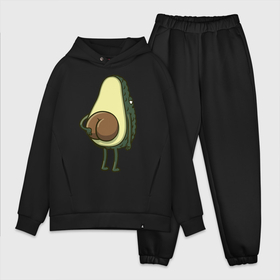 Мужской костюм oversize хлопок с принтом Авокадо с попкой в Кировске,  |  | 2d | avocado | авокадо | еда | овощи | рисунок | фрукты