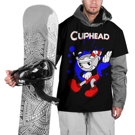 Накидка на куртку 3D с принтом Cuphead , 100% полиэстер |  | Тематика изображения на принте: cup head | cuphead | run and gun | детям | капхед | капхэд | логотипы игр | персонажи игр | чашка