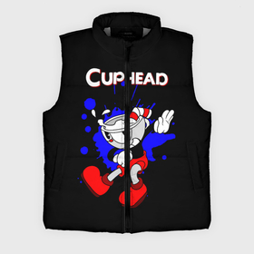 Мужской жилет утепленный 3D с принтом Cuphead ,  |  | cup head | cuphead | run and gun | детям | капхед | капхэд | логотипы игр | персонажи игр | чашка
