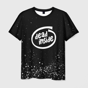 Мужская футболка 3D с принтом DEAD INSIDE , 100% полиэфир | прямой крой, круглый вырез горловины, длина до линии бедер | dead inside | dont open | гуль | дед инсайт | дединсайт | дэд инсайт | дэдинсайт | интроверт | кен канеки | мертв внутри | мертвый внутри