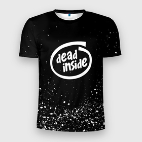 Мужская футболка 3D спортивная с принтом DEAD INSIDE в Белгороде, 100% полиэстер с улучшенными характеристиками | приталенный силуэт, круглая горловина, широкие плечи, сужается к линии бедра | dead inside | dont open | гуль | дед инсайт | дединсайт | дэд инсайт | дэдинсайт | интроверт | кен канеки | мертв внутри | мертвый внутри