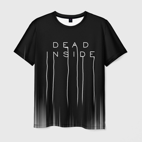 Мужская футболка 3D с принтом DEAD INSIDE | DEATH STRANDING , 100% полиэфир | прямой крой, круглый вырез горловины, длина до линии бедер | dead inside | dont open | гуль | дед инсайт | дединсайт | дэд инсайт | дэдинсайт | интроверт | кен канеки | мертв внутри | мертвый внутри