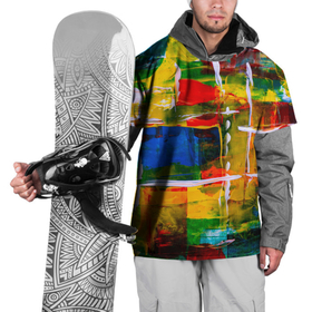 Накидка на куртку 3D с принтом КРАСКИ в Тюмени, 100% полиэстер |  | абстракция | краски | молодежное | неформальное | пестрое | цветное