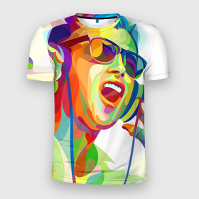 Мужская футболка 3D Slim с принтом Слушаем Музыку Вместе в Тюмени, 100% полиэстер с улучшенными характеристиками | приталенный силуэт, круглая горловина, широкие плечи, сужается к линии бедра | абстракция | веселье | музыка | наушники | слушаем музыку | человек