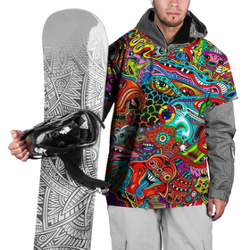 Накидка на куртку 3D с принтом яркая абстракция bright abstraction в Тюмени, 100% полиэстер |  | 3d | абстракция | безумие | глаза | кислота | орнамент | узор