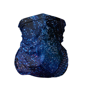 Бандана-труба 3D с принтом синяя чешуйчатая абстракция blue cosmos в Белгороде, 100% полиэстер, ткань с особыми свойствами — Activecool | плотность 150‒180 г/м2; хорошо тянется, но сохраняет форму | 3d | abstraction | blue | blue background | galaxy | glitter | neon | space | sparkles | stars | абстракция | блестки | галактика | глиттер | звезды | космос | неон | синий | синий фон
