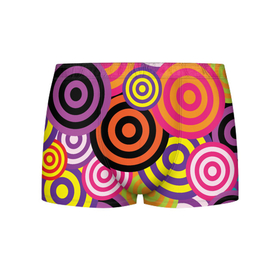 Мужские трусы 3D с принтом Аннотация разноцветных кругов в Курске, 50% хлопок, 50% полиэстер | классическая посадка, на поясе мягкая тканевая резинка | абстрация | аннотация | иллюзии | круги | мишени | мишень | разноцветный