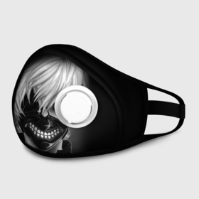Маска из неопрена с принтом TOKYO GHOUL | ТОКИЙСКИЙ ГУЛЬ в городе Новоалтайск, неопрен 100% | Форма огибающая нос. Резинки для ушей с дополнительной резинкой на затылке. Клапан для выдоха для активного дыхания при занятиях спортом. Эластичный материал маски и окантовки для лучшего растяжения и прилегания маски.  | Тематика изображения на принте: anime | heroes | kaneki | kaneki ken | manga | tokyo ghoul | аниме | герои | гули | канеки | канеки кен | кузен йошимура | манга | наки | нишики нишио | ренджи йомо | ризе камиширо | токийский гуль | токио гуль | тоука киришима