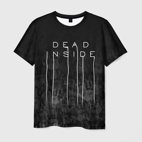 Мужская футболка 3D с принтом DEAD INSIDE | DEATH STRANDING в Екатеринбурге, 100% полиэфир | прямой крой, круглый вырез горловины, длина до линии бедер | dead inside | dont open | гуль | дед инсайт | дединсайт | дэд инсайт | дэдинсайт | интроверт | кен канеки | мертв внутри | мертвый внутри