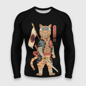Мужской рашгард 3D с принтом Shogun Cat ,  |  | Тематика изображения на принте: cat | cats | japan | ninja | samurai | shogun | yakuza | катана | кот | котенок | коты | котэ | котята | кошка | ниндзя | самурай | сёгун | якудза | япония