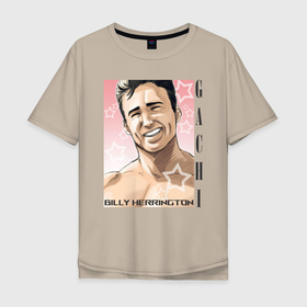 Мужская футболка хлопок Oversize с принтом gachi в Тюмени, 100% хлопок | свободный крой, круглый ворот, “спинка” длиннее передней части | gachi | gachimuchi | гачи | гачимучи