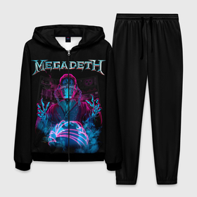 Мужской костюм 3D с принтом MEGADETH , 100% полиэстер | Манжеты и пояс оформлены тканевой резинкой, двухслойный капюшон со шнурком для регулировки, карманы спереди | grange | hardcore | megadeth | metal | music | punk | rock | trash | usa | мастейн | мегадес | метал | музыка | панк | рок | трэш