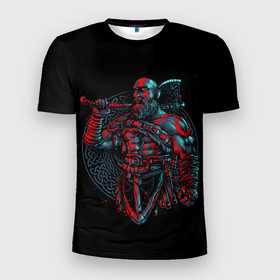 Мужская футболка 3D спортивная с принтом Brutal Kratos , 100% полиэстер с улучшенными характеристиками | приталенный силуэт, круглая горловина, широкие плечи, сужается к линии бедра | gad of war | game | games | god of war | god of wor | атрей | атрэй | бог войны | игра | игры | кратос