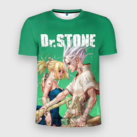 Мужская футболка 3D спортивная с принтом Dr Stone , 100% полиэстер с улучшенными характеристиками | приталенный силуэт, круглая горловина, широкие плечи, сужается к линии бедра | dr. stone | kohaku | senku | taiju | доктор стоун | исигами сэнку | кохаку | сэнку | тайдзю | цукаса