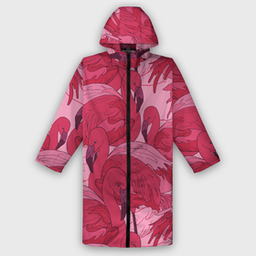 Дождевик унисекс 3D с принтом розовые фламинго в Ухте,  |  | flamingo | птицы | розовый | фламинго