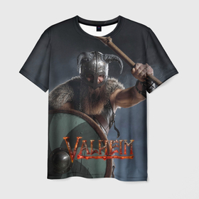 Мужская футболка 3D с принтом Viking Valheim , 100% полиэфир | прямой крой, круглый вырез горловины, длина до линии бедер | fantasy | mmo | valheim | valve | валхейм | вальхейм | викинги | выживалка | игра | королевская битва | ммо | ролевая игра | фэнтази