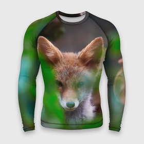 Мужской рашгард 3D с принтом Лисичка в   лесу в Курске,  |  | fox | foxy | животное | звери | лиса | лисенок | лисичка | милая | рыжая | фокс