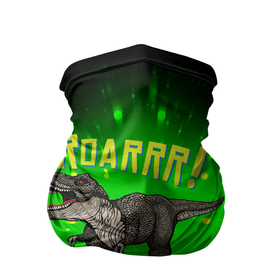 Бандана-труба 3D с принтом Roarrr! Динозавр T-rex в Екатеринбурге, 100% полиэстер, ткань с особыми свойствами — Activecool | плотность 150‒180 г/м2; хорошо тянется, но сохраняет форму | dino | dinosaur | roar | t rex | динозавр | роар | тирекс | трекс