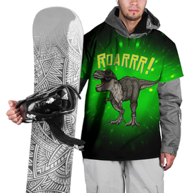 Накидка на куртку 3D с принтом Roarrr Динозавр T rex в Петрозаводске, 100% полиэстер |  | dino | dinosaur | roar | t rex | динозавр | роар | тирекс | трекс