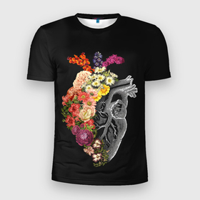 Мужская футболка 3D спортивная с принтом Natural Heart Dual в Санкт-Петербурге, 100% полиэстер с улучшенными характеристиками | приталенный силуэт, круглая горловина, широкие плечи, сужается к линии бедра | 8 | flower | flowers | garden | heart | natural | symbiote | день | женский | марта | международный | природа | растения | сердце | симбиот | цветы