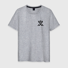 Мужская футболка хлопок с принтом Хляби Небесные, цвет чёрный в Новосибирске, 100% хлопок | прямой крой, круглый вырез горловины, длина до линии бедер, слегка спущенное плечо. | небесные | оберег | символ | хляби