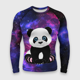 Мужской рашгард 3D с принтом Space Panda в Тюмени,  |  | animal | bear | panda | space | star | вселенная | галактика | животные | звёзды | космос | медведь | миша | панда