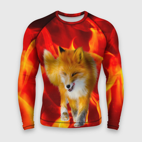Мужской рашгард 3D с принтом Fire Fox в Новосибирске,  |  | animal | fire | fox | texture | битва огней | животные | лис | лиса | огонь | пламя | стихия | текстура