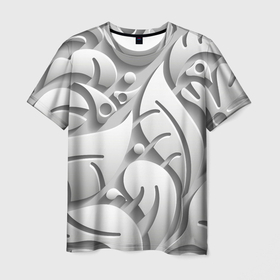 Мужская футболка 3D с принтом SKULPTOR в Курске, 100% полиэфир | прямой крой, круглый вырез горловины, длина до линии бедер | абстракция | молодежное | пестрое | скульптура | узор | хайп