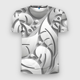 Мужская футболка 3D спортивная с принтом SKULPTOR в Тюмени, 100% полиэстер с улучшенными характеристиками | приталенный силуэт, круглая горловина, широкие плечи, сужается к линии бедра | абстракция | молодежное | пестрое | скульптура | узор | хайп