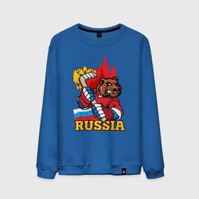 Мужской свитшот хлопок с принтом Хоккей Россия в Новосибирске, 100% хлопок |  | hockey | russia | клюшка | краснаямашина | россия | сборная | хоккей | шайба