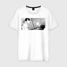 Мужская футболка хлопок с принтом Кагеяма vs Хината в Кировске, 100% хлопок | прямой крой, круглый вырез горловины, длина до линии бедер, слегка спущенное плечо. | аниме | волейбол | кагеяма | манга | хината