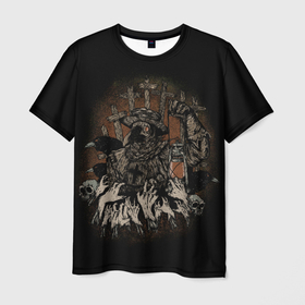Мужская футболка 3D с принтом Doctor Plague.Black Death. в Тюмени, 100% полиэфир | прямой крой, круглый вырез горловины, длина до линии бедер | black death | doctor plague | horror | skull | ужасы | чумной доктор