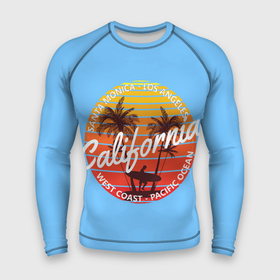 Мужской рашгард 3D с принтом Калифорния ,  |  | калифорния california сша usa америка лето лосанджелес  лето