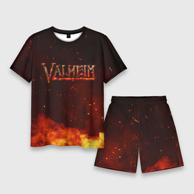 Мужской костюм с шортами 3D с принтом Valheim огненный лого ,  |  | fantasy | mmo | valheim | valve | валхейм | вальхейм | викинги | выживалка | игра | королевская битва | ммо | ролевая игра | фэнтази