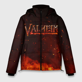 Мужская зимняя куртка 3D с принтом Valheim огненный лого в Белгороде, верх — 100% полиэстер; подкладка — 100% полиэстер; утеплитель — 100% полиэстер | длина ниже бедра, свободный силуэт Оверсайз. Есть воротник-стойка, отстегивающийся капюшон и ветрозащитная планка. 

Боковые карманы с листочкой на кнопках и внутренний карман на молнии. | Тематика изображения на принте: fantasy | mmo | valheim | valve | валхейм | вальхейм | викинги | выживалка | игра | королевская битва | ммо | ролевая игра | фэнтази