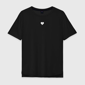 Мужская футболка хлопок Oversize с принтом Разбитое сердце в Санкт-Петербурге, 100% хлопок | свободный крой, круглый ворот, “спинка” длиннее передней части | love | sad | грусть | любовь | отношения | разбитое сердце | сердечко